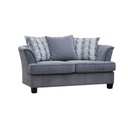 SOFA TELA HS-598-20# 2 PUESTOS GRIS CLARO KS1132-2# CON 3 COJINES ​