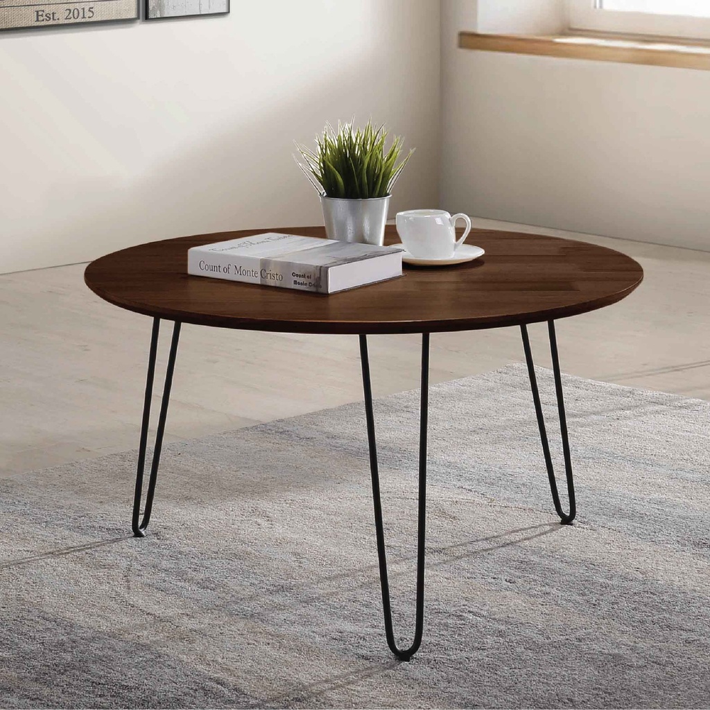 MESITA DE CENTRO STYLO COFFEE TABLE# REDONDA 80X47CM WALNUT 2CJ