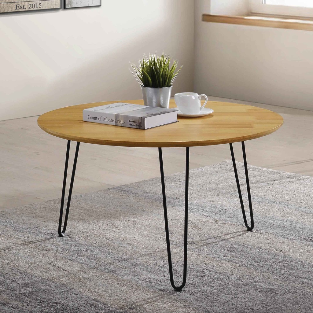 MESITA DE CENTRO STYLO COFFEE TABLE# REDONDA 80X47CM NATURAL 2CJ