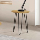 MESITA ESQUINERA STYLO SIDE TABLE# REDONDA 40X53CM NATURAL 2CJ