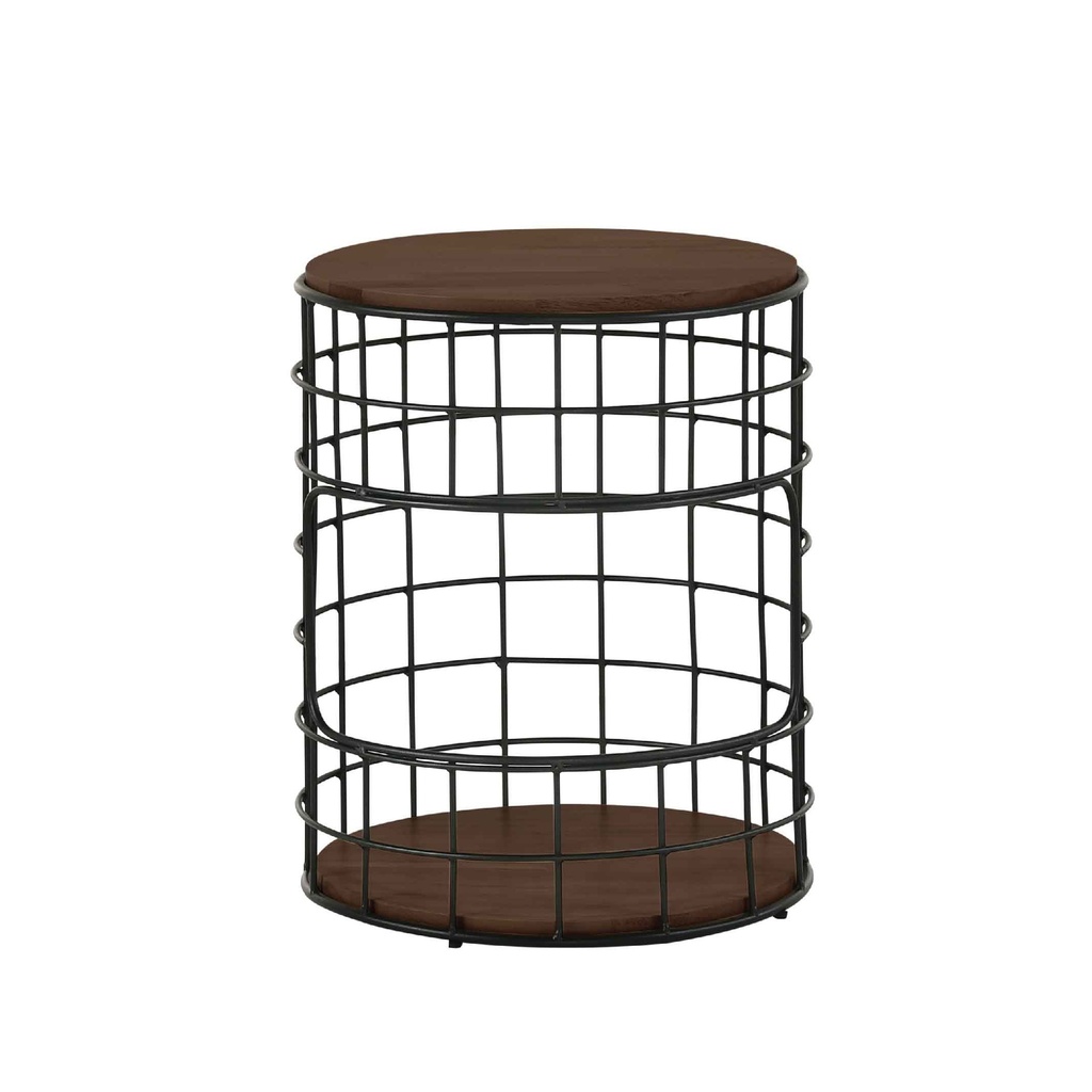 MESITA ESQUINERA MICA# REDONDA 42X53CM WALNUT