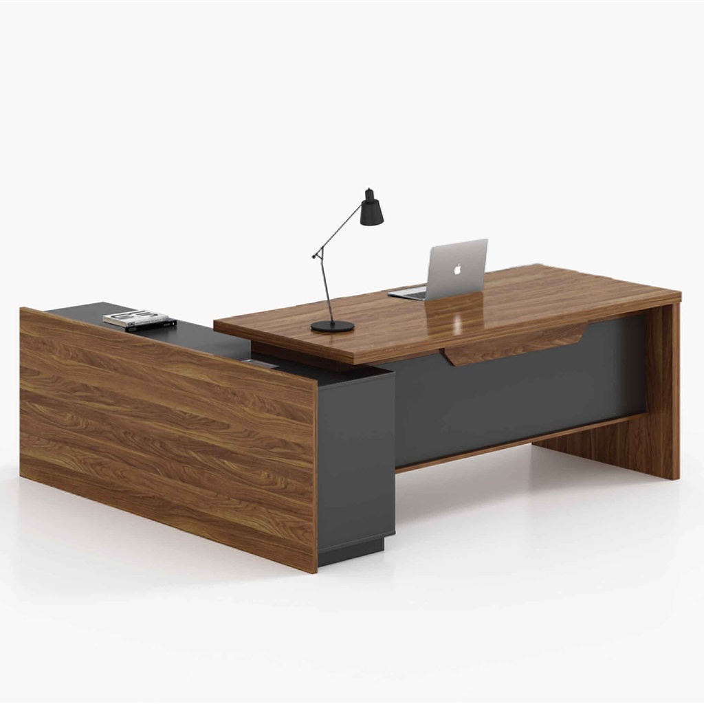 ESCRITORIO P/OFICINA A-004-1800# 180X160X80X75CM# 1004 GRIS SOBRE MIDE 160CM