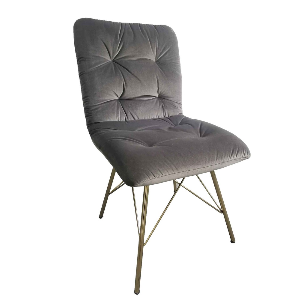 SILLA DE COMEDOR WY-8102J# VELVET PTA/GOLD