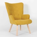 SILLA POLTRONA AR-1901K/QH-8901K# PATAS COLOR NATURAL