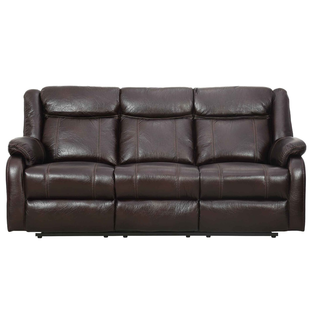 SOFA RECLINABLE TELA RR7018FF53DB# J098B# 3PUESTOS CHOCOLATE C/ PORTAVASO EN MEDIO