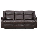 SOFA RECLINABLE TELA RR7018FF53DB# J098B# 3PUESTOS CHOCOLATE C/ PORTAVASO EN MEDIO