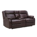 SOFA RECLINABLE TELA RR7018FF52DD# J098B# 2PUESTOS CHOCOLATE C/PORTAVASO
