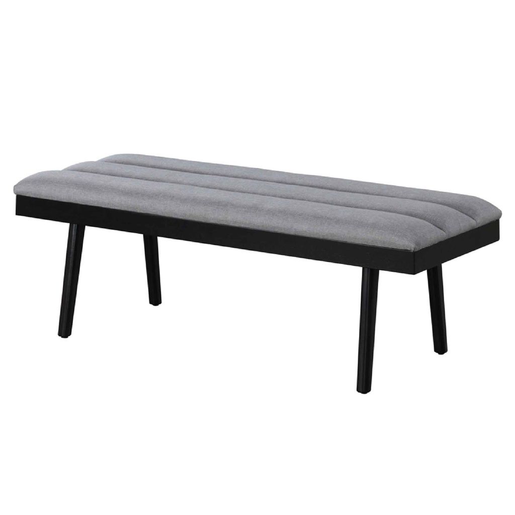 BANQUETA BBT5389.11# TELA YH#2 GRIS CLARO # PATA MADERA WENGE