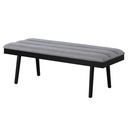 BANQUETA BBT5389.11# TELA YH#2 GRIS CLARO # PATA MADERA WENGE