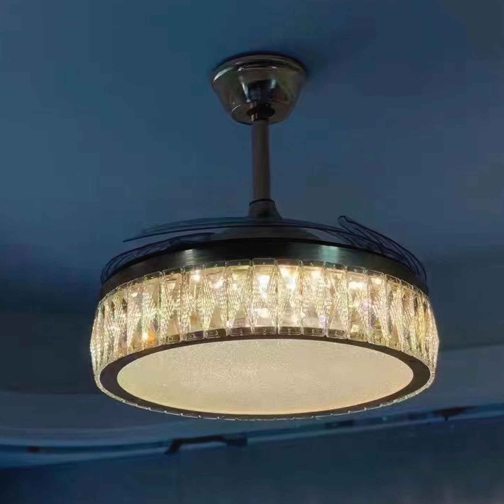 ABANICO DE TECHO CON LAMPARA 8213# LED BLUETOOTH