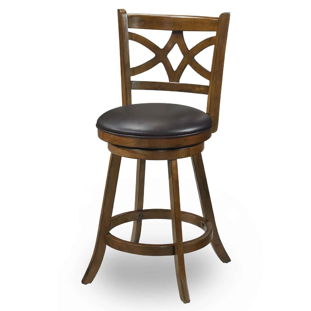SILLA DE BAR ALTA BE1919C-BS# GIRATORIA VINIL CHOCOLATE (ASIENTO 75CMS) ALT.110CM