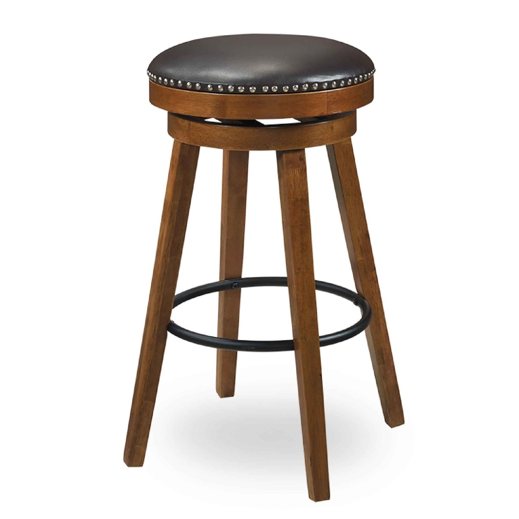 BANQUILLO BE1929C-BS# GIRATORIA WALNUT BE501# VINIL ALTURA 75CMS/ARO METAL