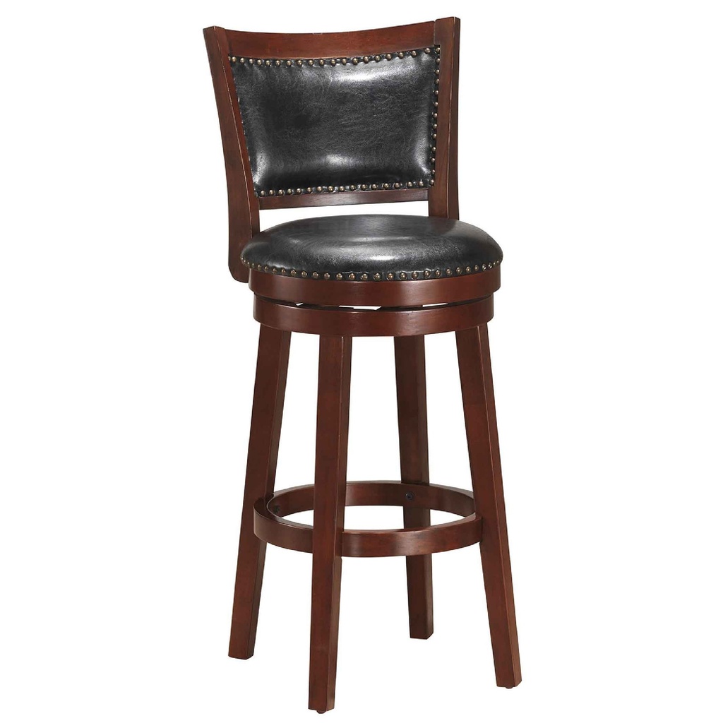SILLA DE BAR ALTA BE1616C-BS# GIRATORIA CHERRY BE200# VINIL CHOCOLATE (ASIENTO 75CM) ALT.110CM