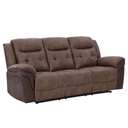 SOFA RECLINABLE TELA RR5230BF53D#CHOCOLATE J162/BROWN J169# 3 PUESTO