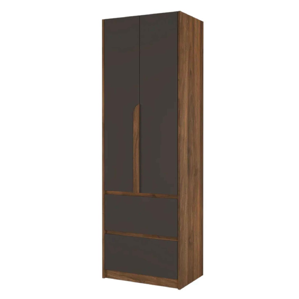 CLOSET 2PUERTA WD 2019# 2/GV JS-MB-DARK GREY+J9419-AMC# 60X40X183CM