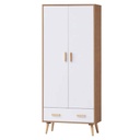 CLOSET 2PUERTA FASHION-WD1800# 1/GV JS-23003-PU+JS BLANCO -PU# 80X40X180CM