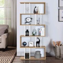 LIBRERO BS-8118# JS-23003-3D+JS MB BLANCO#  80X30X180CM