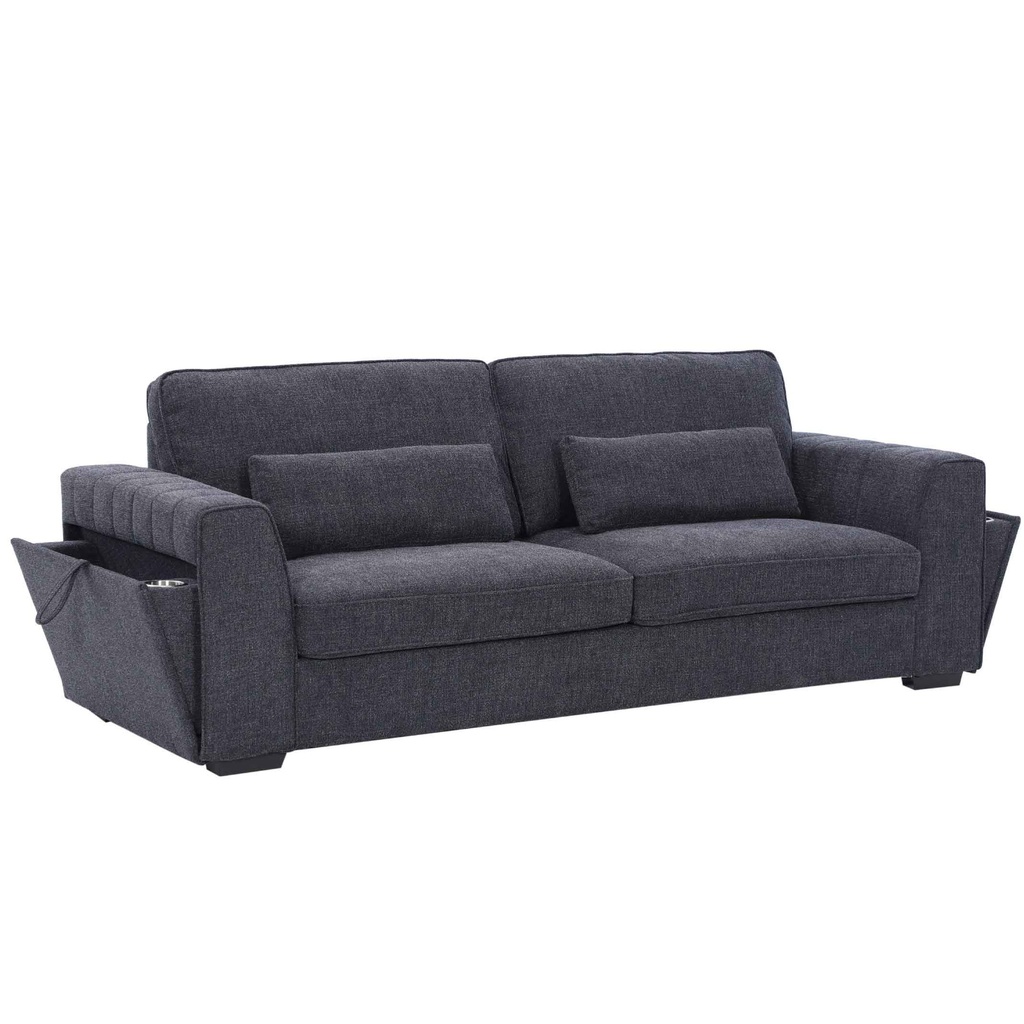 SOFA TELA SS5489AF650D # GRIS-C916#2 PUESTO C/PORTAVASOS