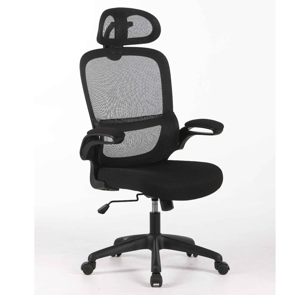 SILLA OFICINA W-235C# RESP MALLA/NEGRA LFT8-01 #TELA NEGRA LF2029-01 C/BRAZO