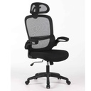 SILLA OFICINA W-235C# RESP MALLA/NEGRA LFT8-01 #TELA NEGRA LF2029-01 C/BRAZO