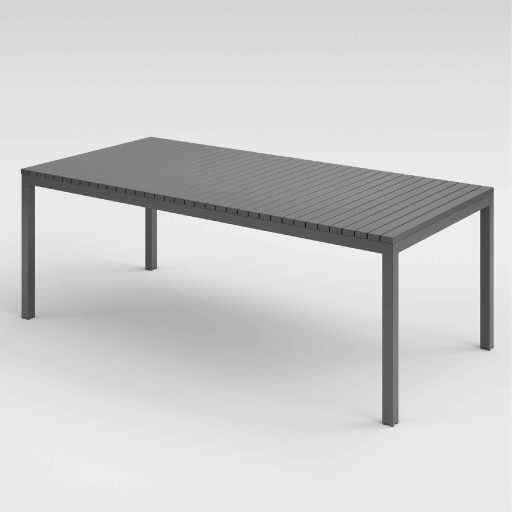 MESA RECTANGULAR TD-516# 140X100X75CM BASE/ALU GRIS GR-12# 2CJ