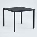 MESA CUADRADA TD-536# 90X90X75CM SOBRE PLASTICO/BASE METAL NEGRA B-03#