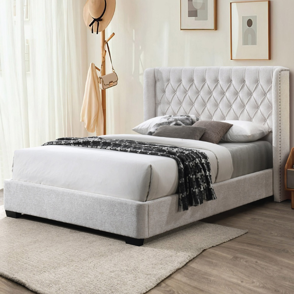 CAMA QUEEN 1.53X2.03M CF9374# TELA CFF0040-2# MORNIGTON PEARL 2CJ