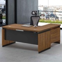 ESCRITORIO P/OFICINA KM-118# 160X80X76CM+LATERAL IZQUIERDO# TP904# +GRIS 3CJ