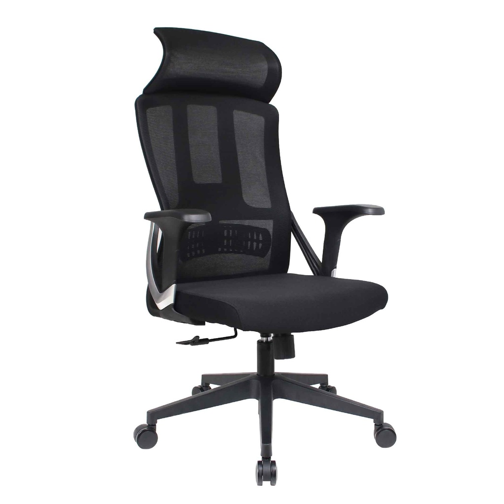 SILLA OFICINA FX-1022H#  EJECUTIVA NEGRA C/BRAZO RECTO