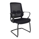 SILLA OFICINA VISITA SK-1021V# MALLA NEGRA C/BRAZO