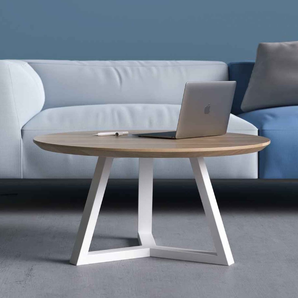 MESITA DE CENTRO BJ-21032B# REDONDA 60024# 80X41CM CHOCOLATE