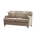 SOFA TELA HS-196-20# BRONX-03/3920B-2# 2PUESTOS BEIGE C/COJIN