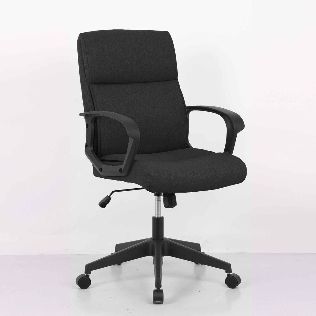 SILLA OFICINA HLC-3679F# TELA NEGRA C/BRAZO