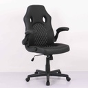 SILLA OFICINA HLC-3397L-1-2# VINIL NEGRO C/BRAZO