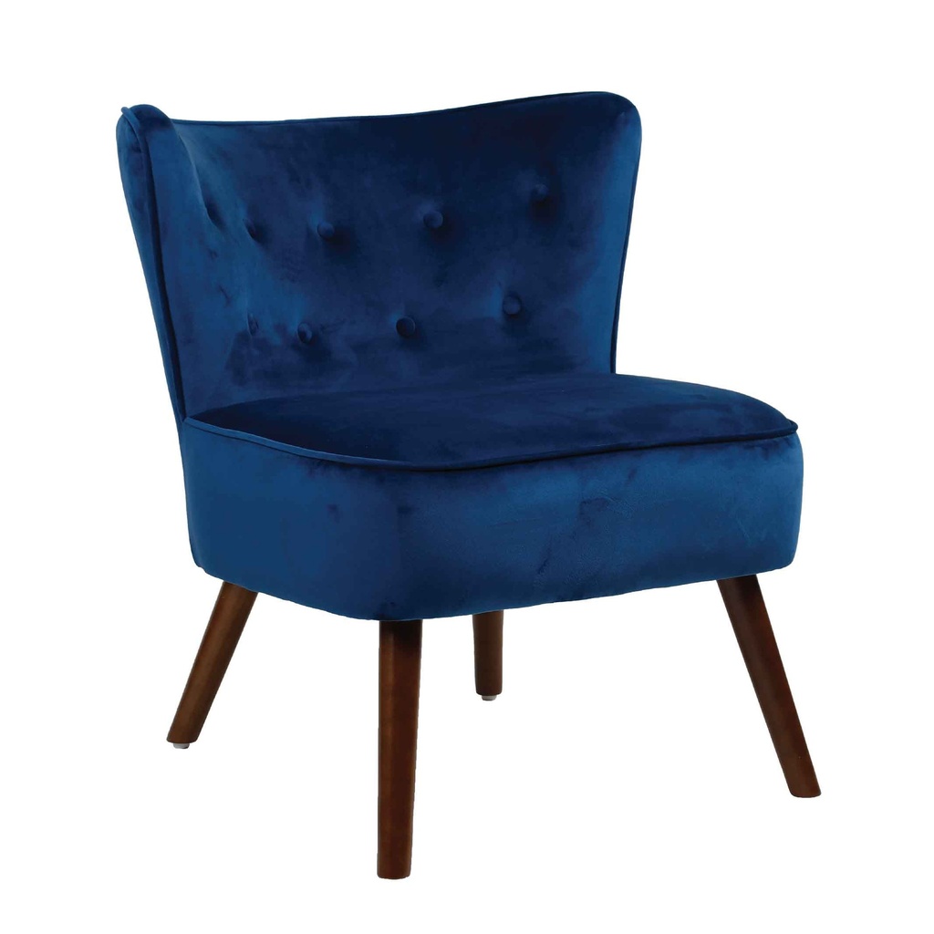 SILLA POLTRONA QH-8225# VELVET PATA WALNUT