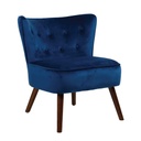SILLA POLTRONA QH-8225# VELVET PATA WALNUT