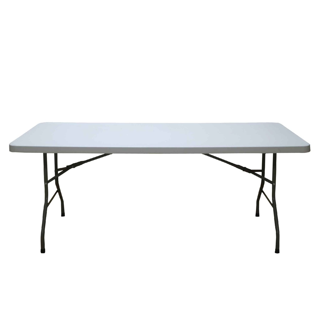 MESA PLASTICA PLEGABLE F183A# RECT 183X75X74CM TUBO 25MM SOBRE SOLIDO 45MM