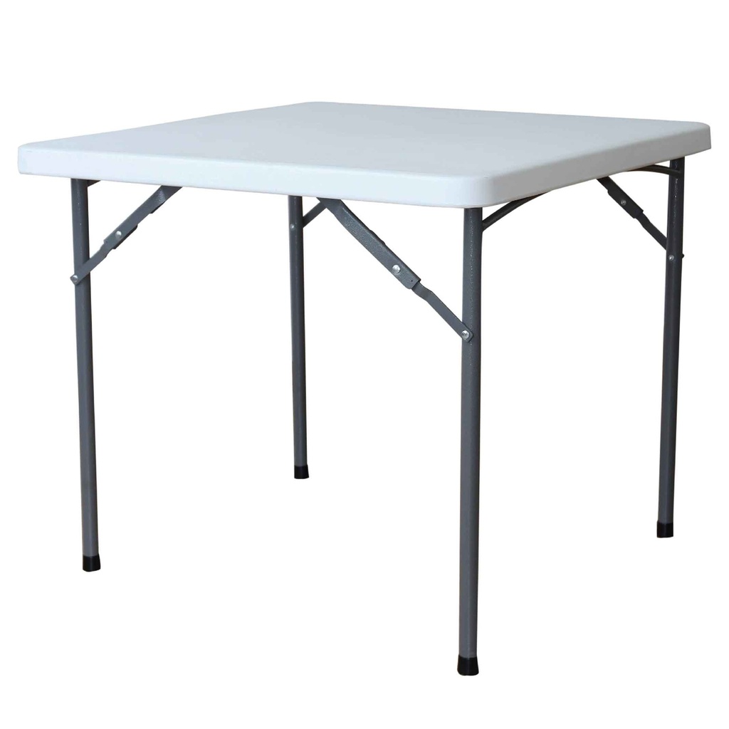 MESA PLASTICA PLEGABLE S87# CUAD 87X87X74CM TUBO 25MM SOBRE 45MM