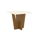 MESA COMEDOR VERTICE# S207-127# CUADRADO NATURE/ OFF WHITE 90X90X80CM 2CJ