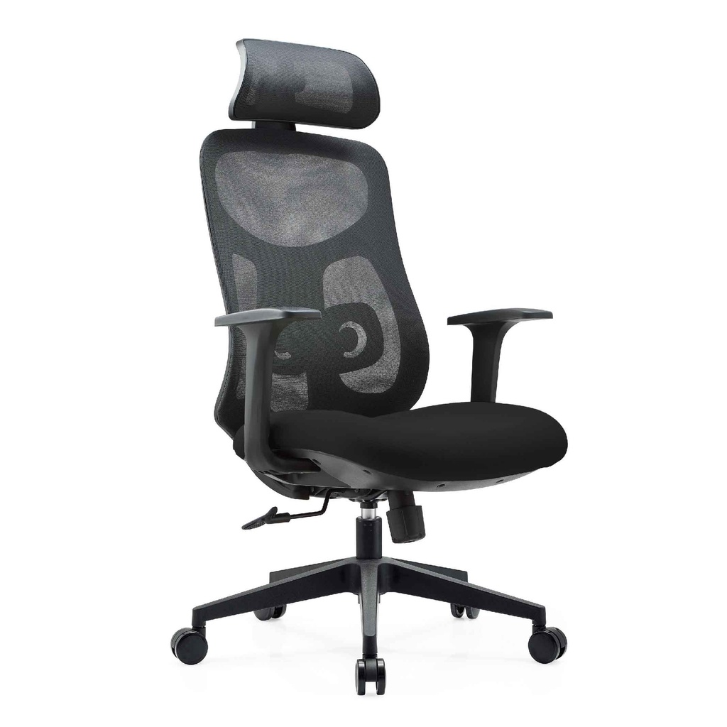 SILLA OFICINA SK-6023H# EJEC MALLA NEGRA C/CABEZAL ESTRELLA