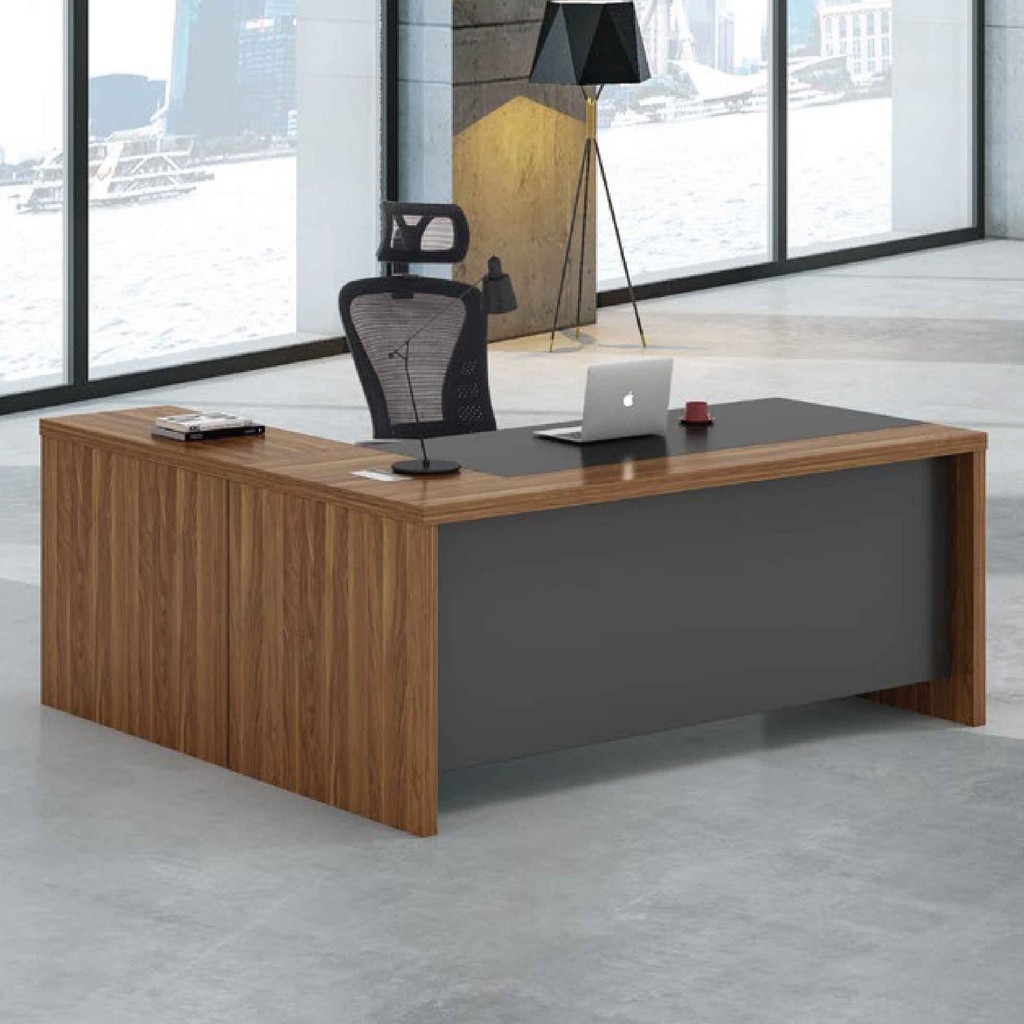 ESCRITORIO P/OFICINA KM-116R# 904# GRIS 160X80X76CM+LATERAL DERECHO 3CJ
