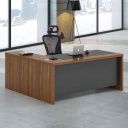 ESCRITORIO P/OFICINA KM-116R# 904# GRIS 180X90X76CM+LATERAL DERECHO 3CJ