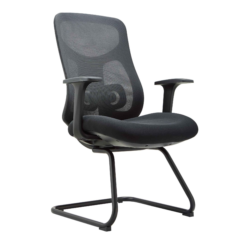 SILLA OFICINA VISITA SK-6023V# NEGRA RESP/MALLA