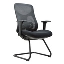 SILLA OFICINA VISITA SK-6023V# NEGRA RESP/MALLA