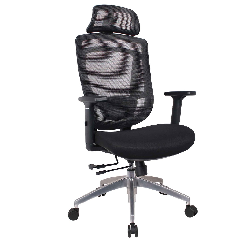 SILLA OFICINA M-57H# RESP/MALLA EST/ALUMINIO