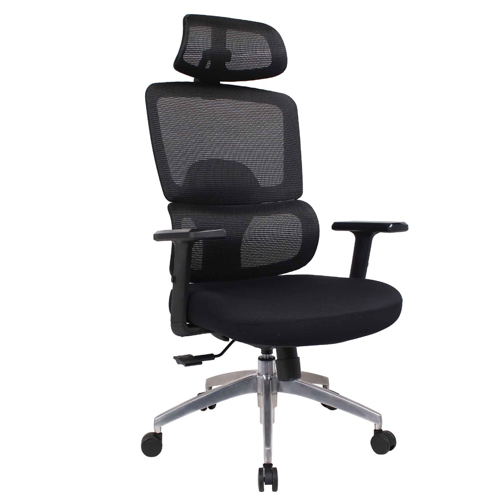 SILLA OFICINA T-67H# EJECUTIVA NEGRA C/CABEZAL
