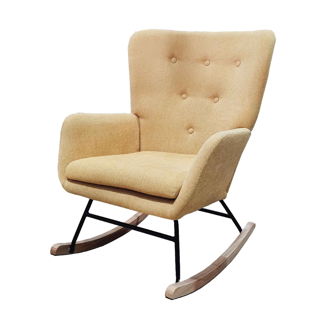 SILLA POLTRONA MECEDORA QH-8977SKY# TELA PATA DE MADERA