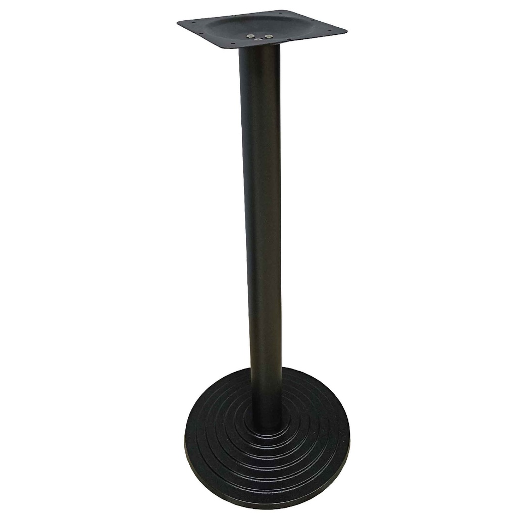 BASE DE HIERRO ALTA E70# A27# BASE PLATO RED.430MM/ALT 1075MM  NEGRA CIRCULO INDIVIDUAL