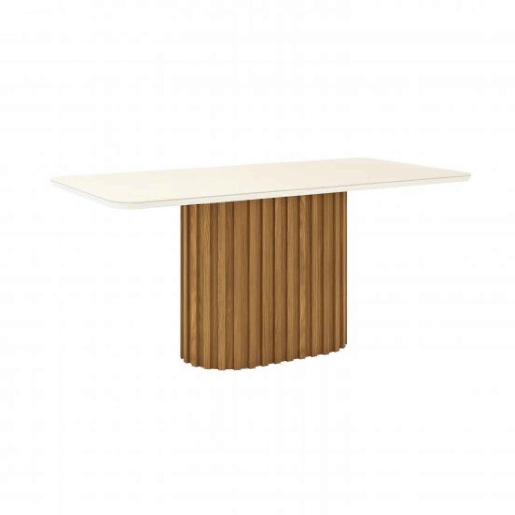MESA COMEDOR RECT SOLANA# SC84-127#  NATURE/ OFF WHITE  180X90X80CM