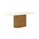 MESA COMEDOR RECT SOLANA# SC84-127#  NATURE/ OFF WHITE  180X90X80CM